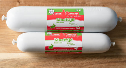 Maaltijdworst voor honden met konijnenvlees