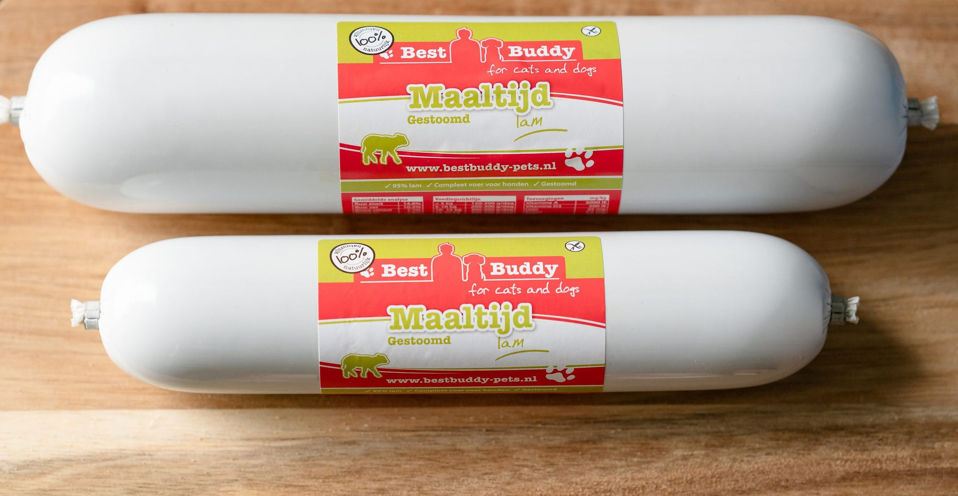 Maaltijdworst voor honden met lamsvlees