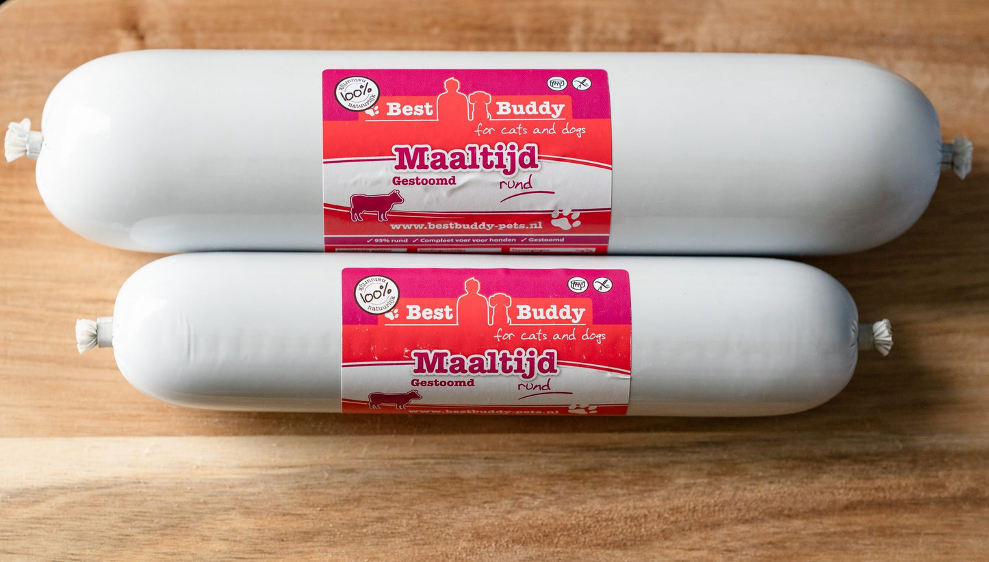 Maaltijdworst voor honden met rundvlees