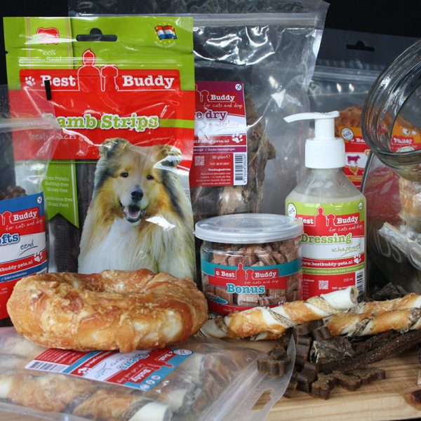 Natuurlijke hondensnack proeverij pakket